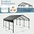 Shintenchi 12x15 FT Metal Carport, Oversized Carport Garage with Enhanced Base, Outdoor Galvanized Car Shelter, Heavy Duty Carports Canopy, for Car, Boats and Tractors, White