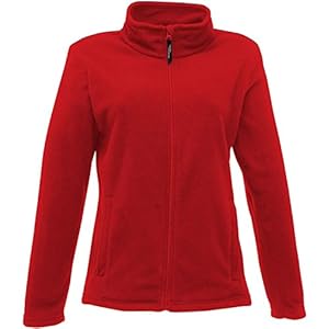 Regatta Micro-Fleecejacke für Damen mit durchgehendem Reißverschluss, Rot, Größe 40.