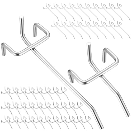 Pack of 50 Perforated Wall Hooks, Perforated Wall Accessories Hooks, Pegboard Hooks for Perforated Wall Hooks, Tool Wall Hooks, Pegboard Hooks, Perforated Plate Hooks for Supermarket Shelves, DIY