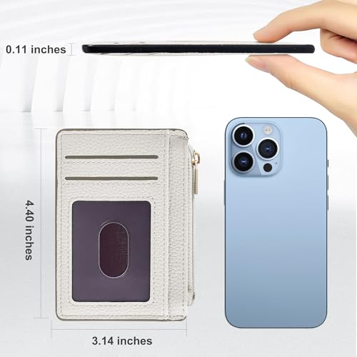 Image of Tipmile Womens Credit Card Holder Wallet, Small Slim RFID Blocking Sleeve | Mini Tiny Cute ID Case, Minimalist Zipper Pocket Wallet, Thin Coin Purse, Mothers Gift