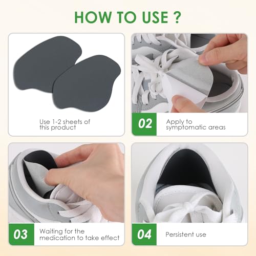 Image of Inside Shoe Heel Repair Patches, Self-Adhesive Shoe Hole Patch Kit for Sneaker Mesh Sports Tennis Work Hiking, Quick Fix for Inner Heel or Toe Holes (Grey (12 Pcs))