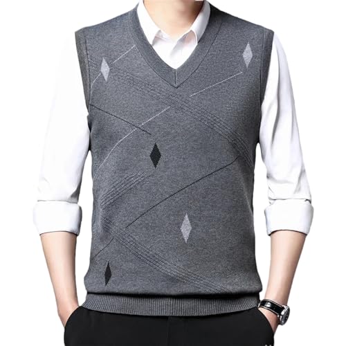 2024 Men's Thickened Casual Sweater Vest Autumn Classic Warm Knitted Sleeveless Vest