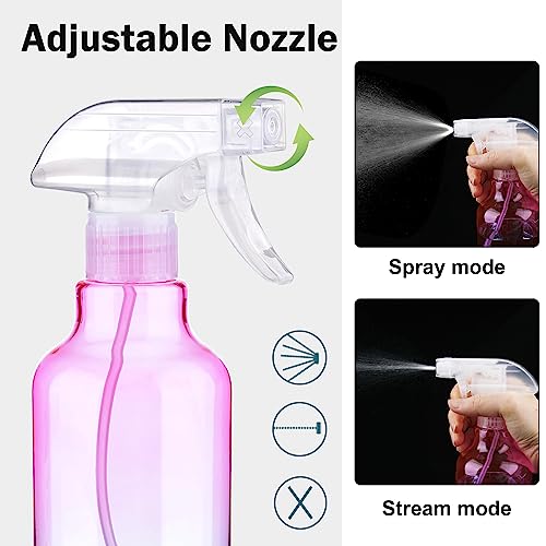 Hethyo Plastic Spray Bottle 16.9oz Empty Spray Bottles Refillable Container Trigger Sprayer for Cleaning Solutions, Water, Plants, Pet, Essential Oils, Hair, 2 Pack - Image 4