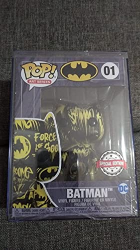 Fko Funkopop Art Series #01 Batman(Black &Amp; Yellow) Target Exclusive With Hard Stack Protector