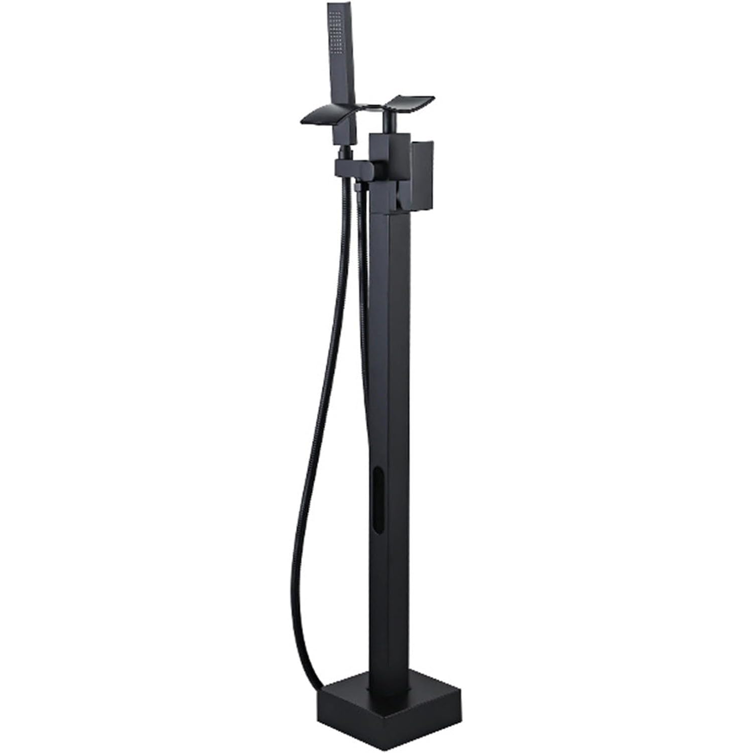 KUNYOS Bathtub Faucet Waterfall Freestanding Bathtub Faucet Single Lever Faucet Shower Standing Faucet Tub Faucet Waterfall 360° Swivel
