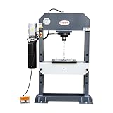 KAKA INDUSTRIAL 50-Ton Hydraulic Electric Hydraulic Press with Foot Pedal, H-Frame 8.6-Inch Stroke Shop Press with Pressure Gauge for Pressing, Stamping, Ideal for Garage or Professional Use HP-50F