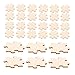 JOINPAYA 50 Pezzi Quadrati Di Puzzle in Legno Spazi Vuoti Per Incompiuto Artigianato Vuoto Puzzle Del Beige Di Legno immagine