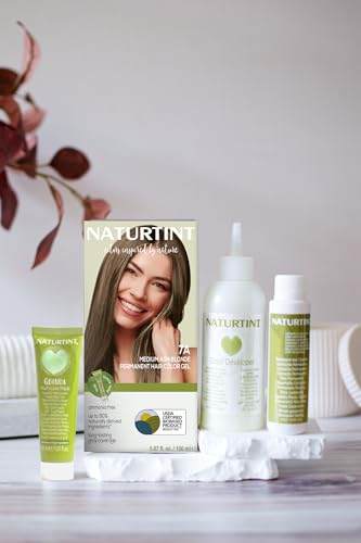 Image of Naturtint 7A Medium Ash Blonde Permanent Hair Color (Pack of 1), Ammonia Free, Vegan, Cruelty Free, up to 100% Gray Coverage, Long Lasting Results (Packaging may vary)
