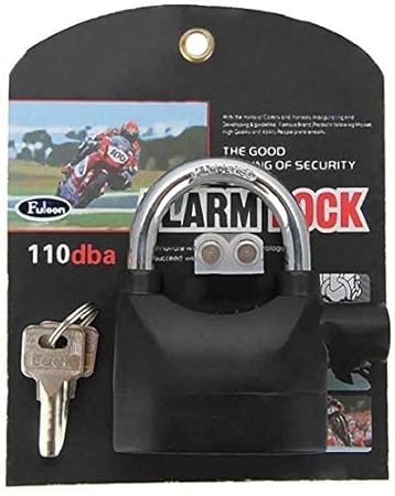 ROMINO Anti Theft Motion Sensor Alarm Lock, Black Alarm Security Lock with 3 Keys, 110dba Waterproof Padlock for Universal Use, Bicycle, Bike, Door, Window | Battery Thickened Shackle Lock (Black)
