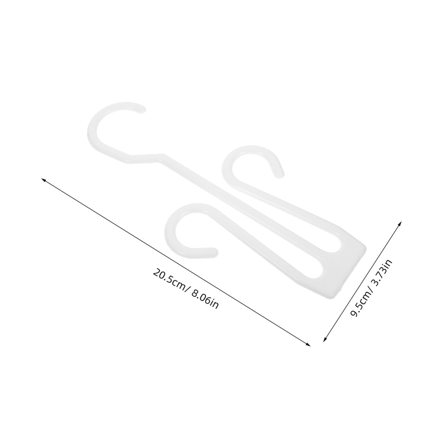 Unomor 12Pcs Plastic Shoe Hanger Rack with Double Hook Design Multi Functional Drying Hooks for Slippers and Shoes for Balconies Bathrooms and Dressing Rooms