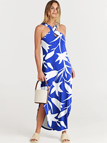 ANRABESS Women’s Casual Summer Maxi Dress Sexy Slit Side Sleeveless Loose Beach Long Sundress Vacation Outfits with Pockets3