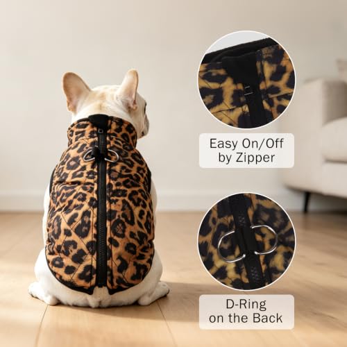 Image of SCENEREAL Halloween Winter Dog Vest Coat with Harness Built in