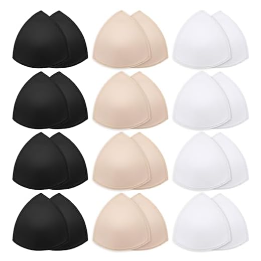 Yolev 12 Paar BH Einlagen Einsätze Atmungsaktive Bh Pads Sport BH-Push Up BH-Polster Einlagen Wiederverwendbar Damen Sport Cups