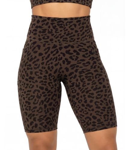 Image of Sunzel Women's No Front Seam Biker Shorts with Pockets, High Waist Tummy Control Yoga Workout Gym Bike Shorts