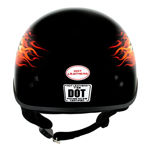 Hot Leathers Hld1006 'Black Out Eagle' Motorcycle Dot Approved Skull Cap Half Half Helmet For Men And Women Biker - Large #TOP6
