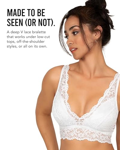 Image of Smart & Sexy Women's Signature Lace Deep V Neck Wireless Bralettes