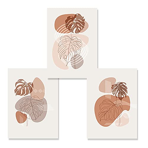 Monstera Leaves Line Peinture Salon : Créez une Ambiance Nature et Cocooning à la Maison