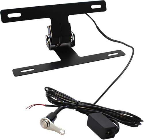 1PCS Universal Electric Motorcycle Fold License Plate Holder Flipper Adjustable Motorcycle Fold License Plate Holder Adjustable License Plate Flipper Replacement