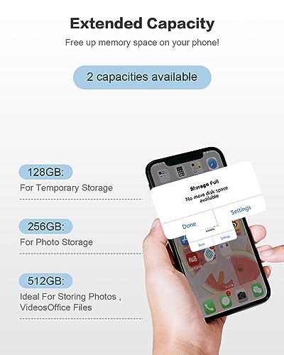Image of External Storage Compatible for iPhone /PC /iPad /Android /More 3.0 High Speed Devices for Pho
