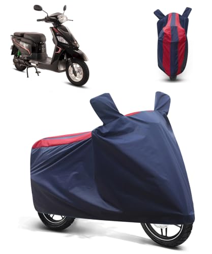 Image of FABTEC Bike /Motorcycle Body Cover Compatible with Hero Electric NYX(Red & Blue)