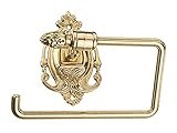  Toilettenpapier-Halter Gold Jugendstil WC Papierhalter Messing Klopapier Rollenhalter Antik Badezimmer Barock Klorollenhalter Wandbefestigung WC Papier Halterung 1232