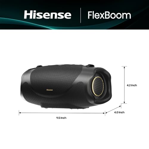 Hisense FlexBoom Portable Bluetooth Speaker, IP67 Waterproof, Dustproof, and Shockproof, Comes w/ a Detachable Handle Strap - image 2