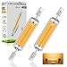COITROZR Ampoule R7S LED 78mm, 10W Remplacer halogène R7S J78 100W, AC 220V-240V 1000LM R7S COB LED Ampoule linéaire 78mm,2pcs,Warm White Light