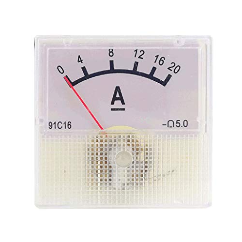 Image of Analog Current Panel Meter for DC 0-20A Ammeter Square Shape Current Test Mechanical Pointer Type for DC Panel Meter Amp