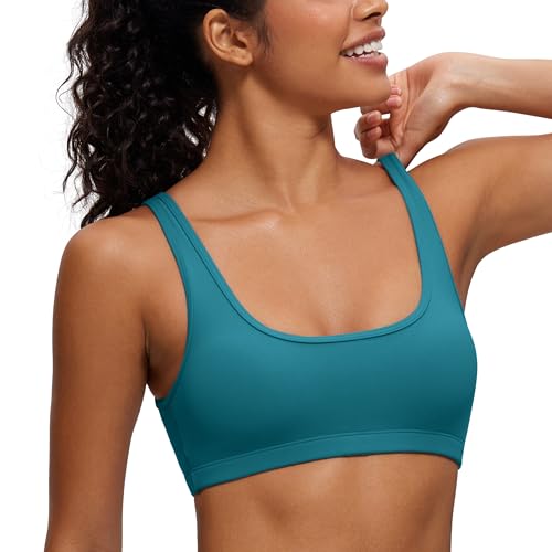 Image of CRZ YOGA Butterluxe Mini Sports Bras | Light Support, Removable Pads, Yoga, Extremely Soft, U Back, Scoop Neck, for Women