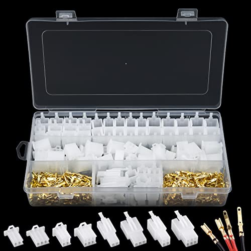 ADNEWX 380 Stk Steckverbinder 2 3 4 6 Polig Flachsteckhülsen 2,8mm Pitch...