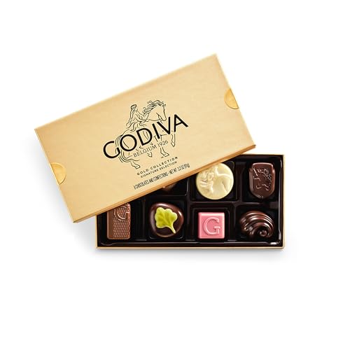 Godiva Gold Assorted Chocolate Gift Box, Belgian Dark and Milk Ch...