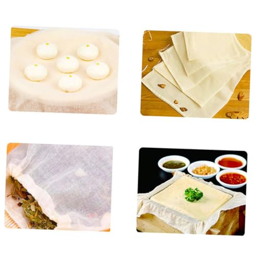 DOITOOL Tela de Algodón Fina para Colador Reutilizable 2 Unidades Filtro Ultrafino para Quesería Cocina y Exprimidor de Jugos Resistente a Altas Temperaturas Ecológica y Multiusos