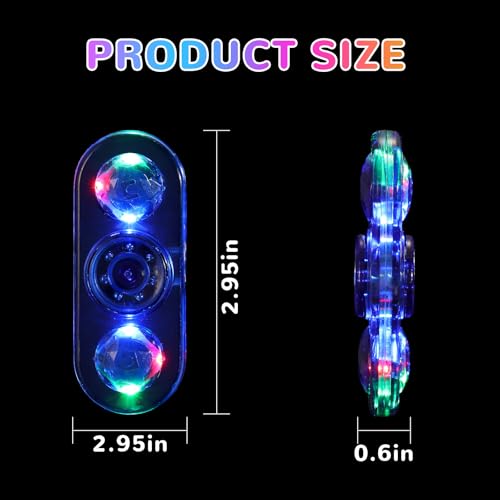 SCIONE 2er LED Fidget Spinner Blau Rot Leuchtend