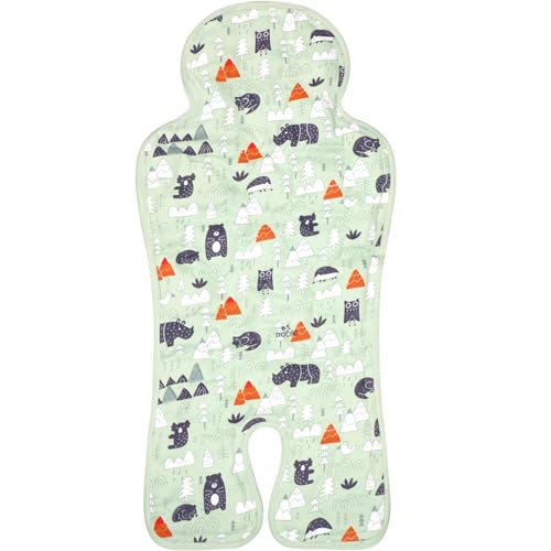 Image of Pinkunn Gel Car Seat Baby Cooling Pad for Summer Breathable Stroller Cooler Pad Multifunctional Carseat Cooling Mat for Baby Child Dining Chair Safety Seat Stroller(Green,Forest)