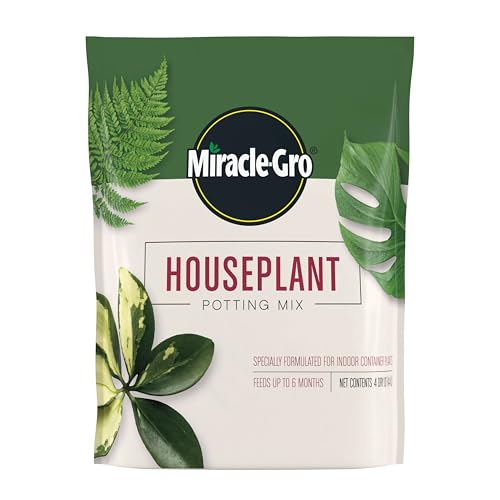 Miracle-Gro Houseplant Potting Mix: Fertilized, Perlite Soil for Indoor Gardening,...