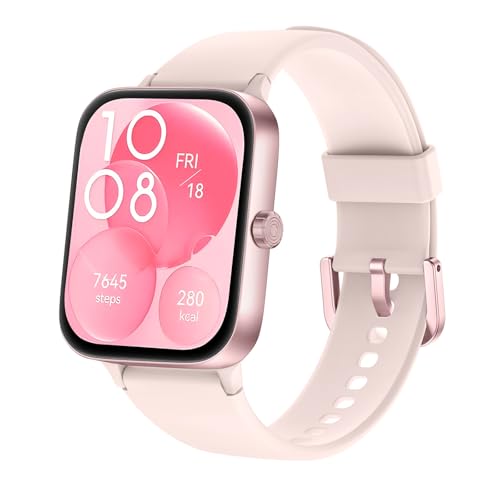 KIUVKAS Smartwatch Donna,1.95' Orologio Smartwatch con Effettua/Risposta Chiamate,140+ Sportive Fitness Tracker con Pressione Sanguigna e Monitor Sonno,IP68 Smart Watch per Android/iOS Rosa