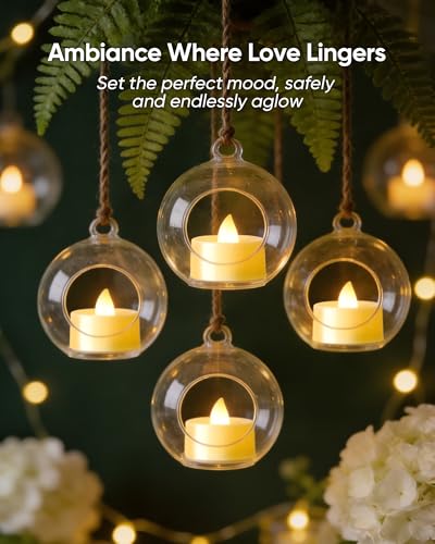 Image of BEICHI Flameless Candles, 100Pack Battery Operated Candle, LED Tea Lights Candles Battery Operated, Flickering Fake Votives for Wedding Party Home Decor- Warm White, Ivory Base