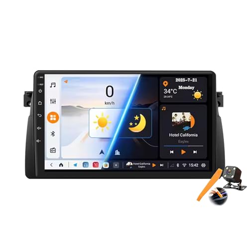 YLOXFW Android 15.0WI2 DinԍڃXeIKp BM-W E46 1999-2005 GPS Navigation 9C`^b`XN[Cz}`fBArfIv[[FM BTM@  Carplay 4 G 5 G