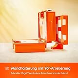 FLEXEO-Erste-Hilfe-Koffer-Set DIN 13157:2021 mit Wandhalterung, mit gefülltem WERO Pflasterspender und FLEXEO Augenspülstation inkl. 2x 500ml Flaschen Kochsalzlösung und Wandhalterung