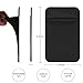 Cell Phone Wallet Pocket, 3 Packs Self Adhesive Stick on Wallet (for Credit Card, Business Card & ID Holder) Compatible with iPhone Samsung Galaxy, Android Smartphones (Black)