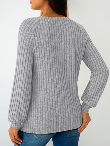 Image of LILLUSORY Womens Tops Long Sleeve Shirts Fall Lightweight Sweaters
