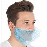 Copribarba monouso in TNT – Confezione da 100 pz, colore azzurro...