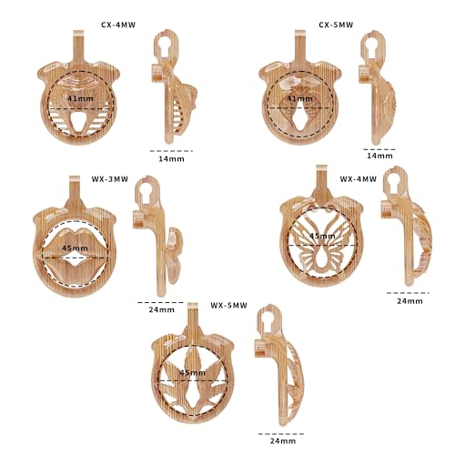Jaula de protección respirable mini con 4 anillos de resina miniatura 4