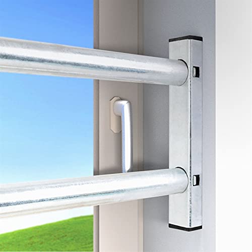 VOSS Fenstersicherung Sicherungsstange Türsicherung Einbruchschutz 2Fach 1000-1700mm verzinkt