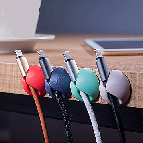 6 Pcs Pack Cable Clips Desktop Cord Organizer,Cable Management, Wire Holder System, Multipurpose Silicone Adhesive Cord Hooks for Home, Office, Car, Desk, Computer, Charging 6 4109u9UZ1LL