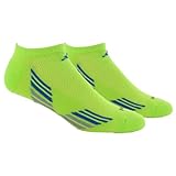 adidas Men's Climacool X II No Show Sock (2-Pair), Solar Slime/Blue Beauty/Mid Grey/Dark Onix, Size 6-12