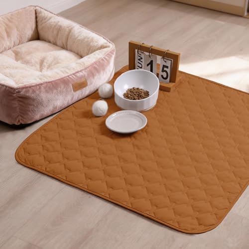 Image of gogobunny 100% Double-Sided Waterproof Dog Bed Cover Pet Blanket Sofa Couch Furniture Protector for Puppy Large Dog Cat, Reversible (30x30 Inch (Pack of 1), Dark Pumpkin /Light Pumpkin)