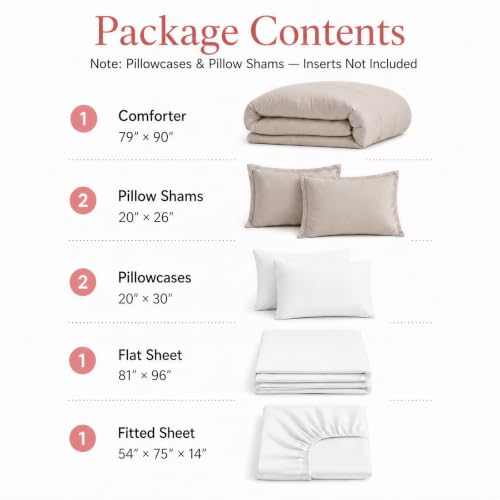 Image of weigelia Full Comforter Set with Sheets - 7 Pieces Bed in a Bag Full
