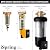 iSpring WSP2PK15 Reusable Whole House Spin Down Sediment Water Filters, Twin Pack with 100 Microns and 50 Microns Filter Sizes, Clear Housing, Lead-Free Brass