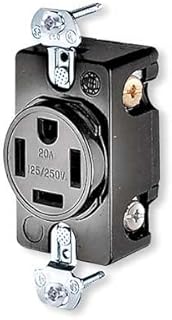 20A 14-20R 125/250V Receptacle Sngle Blk - Pack Of 6